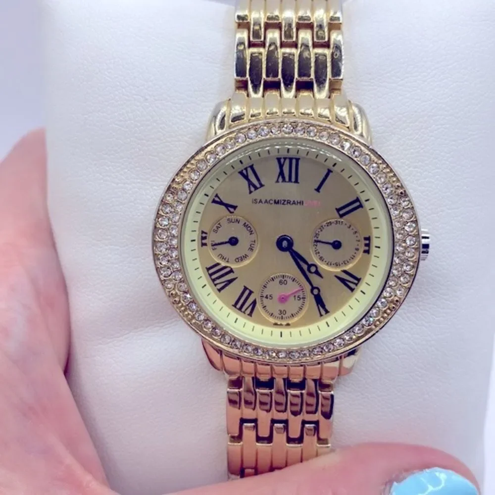 Working! Ladies Isaac Mizrahi Live Rhinestone Watch